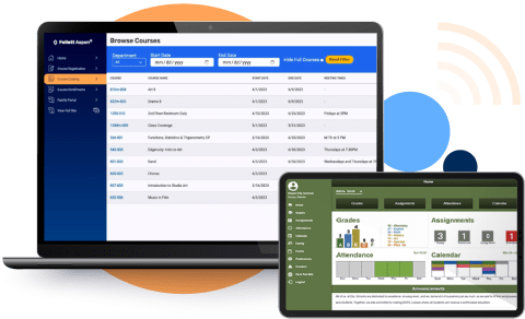 Laptop and phone showing Follett Aspen SIS